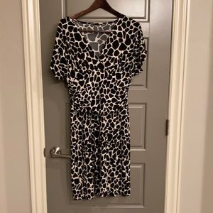 Tummy Taming Neutral Print Dress